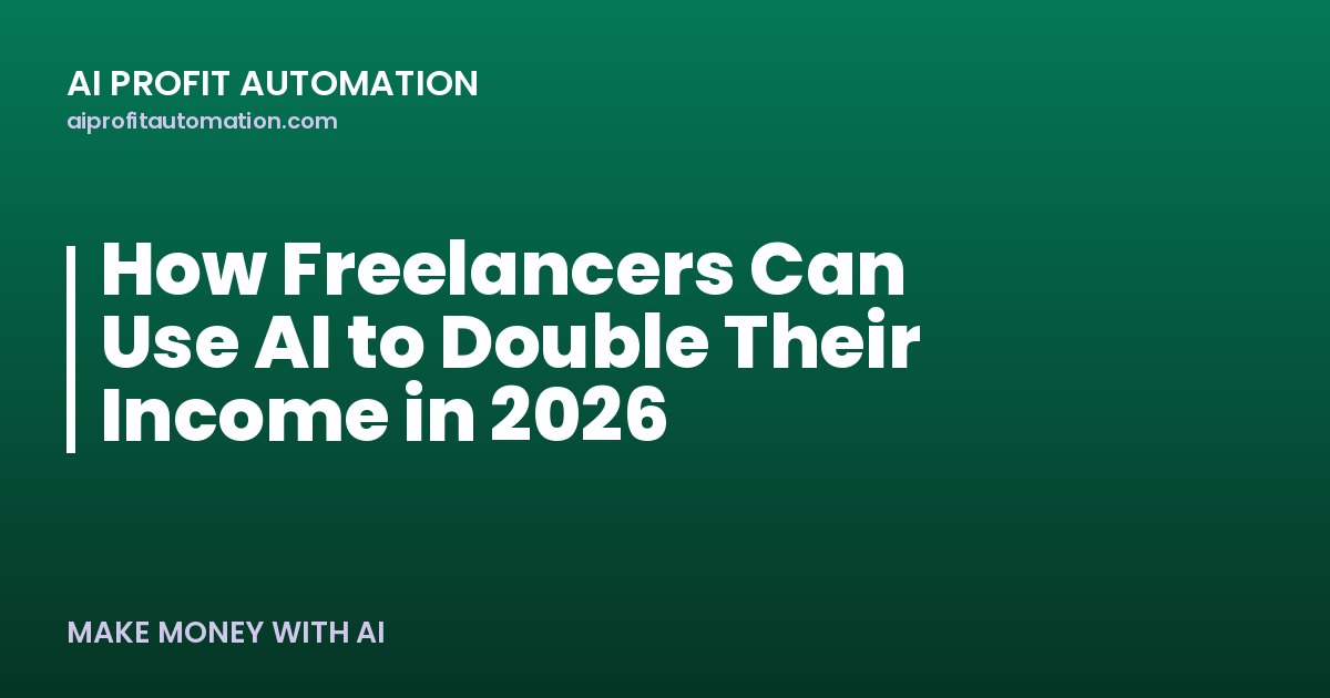 How Freelancers Can Use AI to Double Their Income in 2026