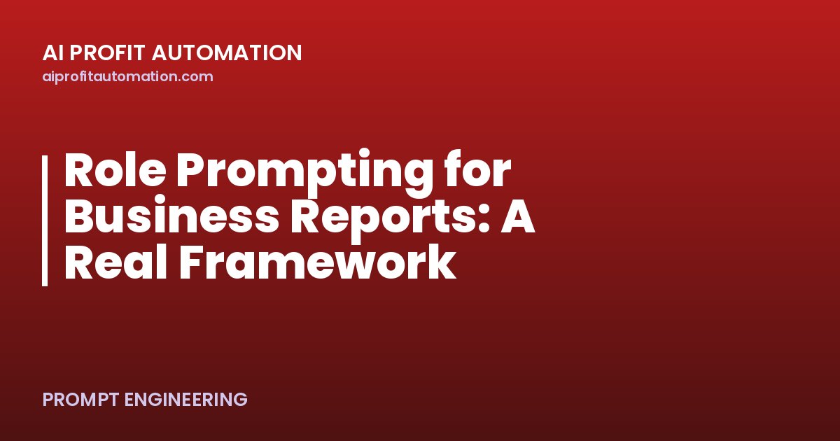 Role Prompting for Business Reports: A Real Framework